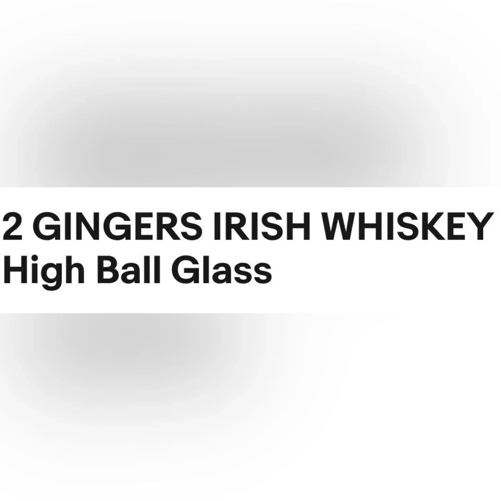 2 Gingers Irish Whiskey Highball Glass 6 1/4 In Tall 3 In Round Clear Brown 16